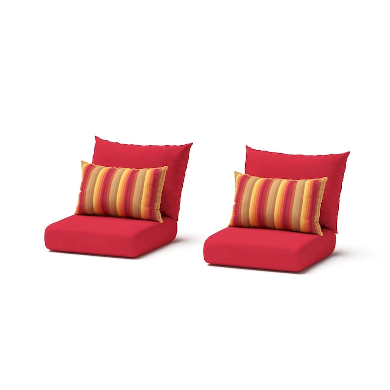 Milo Grey 2 Piece Sunbrella Outdoor Patio Club Chairs