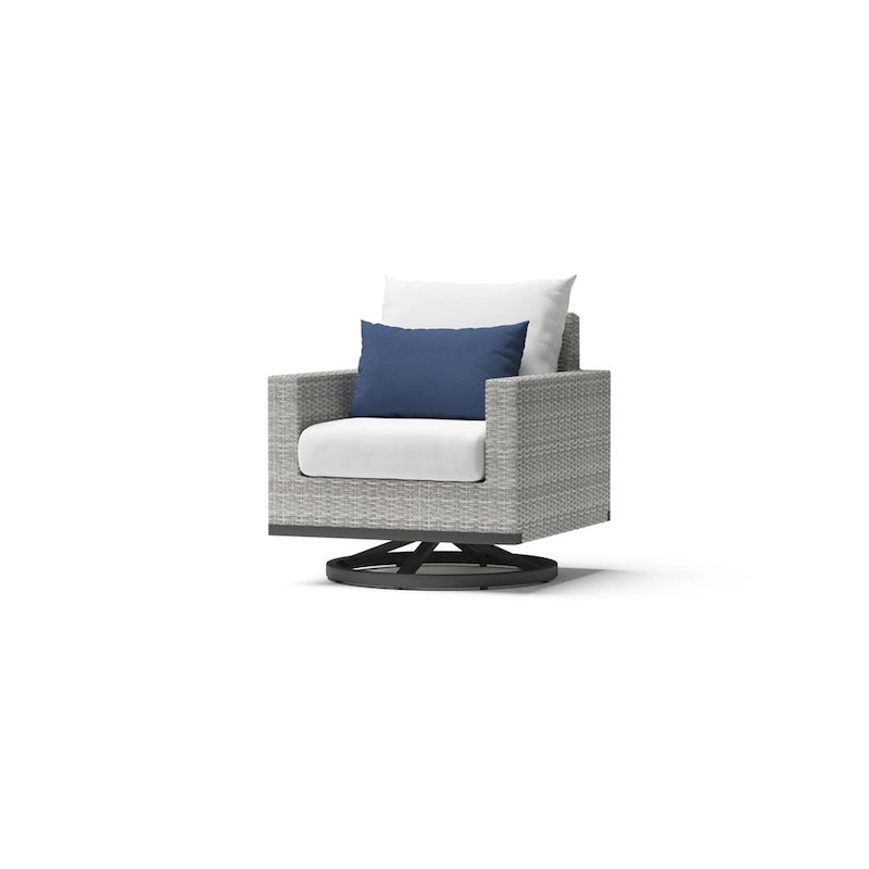 Milo Grey 2 Piece Sunbrella Outdoor Patio Club Chairs