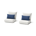 Milo Grey 2 Piece Sunbrella Outdoor Patio Club Chairs