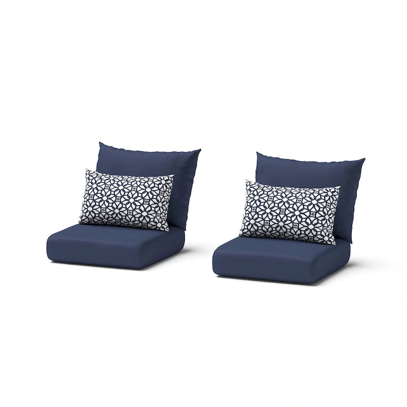 Milo Grey 2 Piece Sunbrella Outdoor Patio Club Chairs
