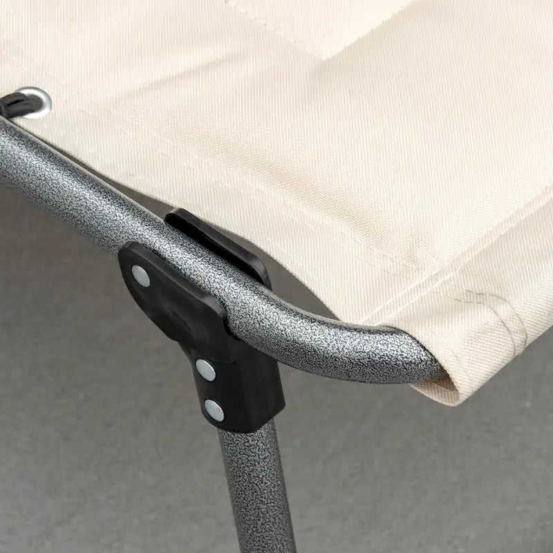 Patio Padded Folding Chaise Lounge Chair, Outdoor 6-Level Reclining Camping Tanning Chair with Headrest