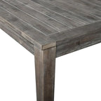 7 Patio Dining Set, Acacia Wood Rectangular Outdoor Dining Table with Chairs