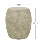 End Table Outdoor Lightweight Concrete Side Table by Christopher Knight Home