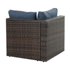 5 Set Wicker Furniture With Tempered Glass Coffee Table