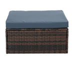 5 Set Wicker Furniture With Tempered Glass Coffee Table