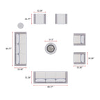 Avalon 12-Piece Fire Seating Set