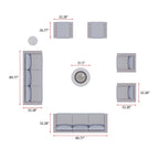Avalon 12-Piece Fire Seating Set