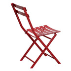 3 Piece Metal Patio Bistro Set with Foldable Round Table and Chairs - N/A