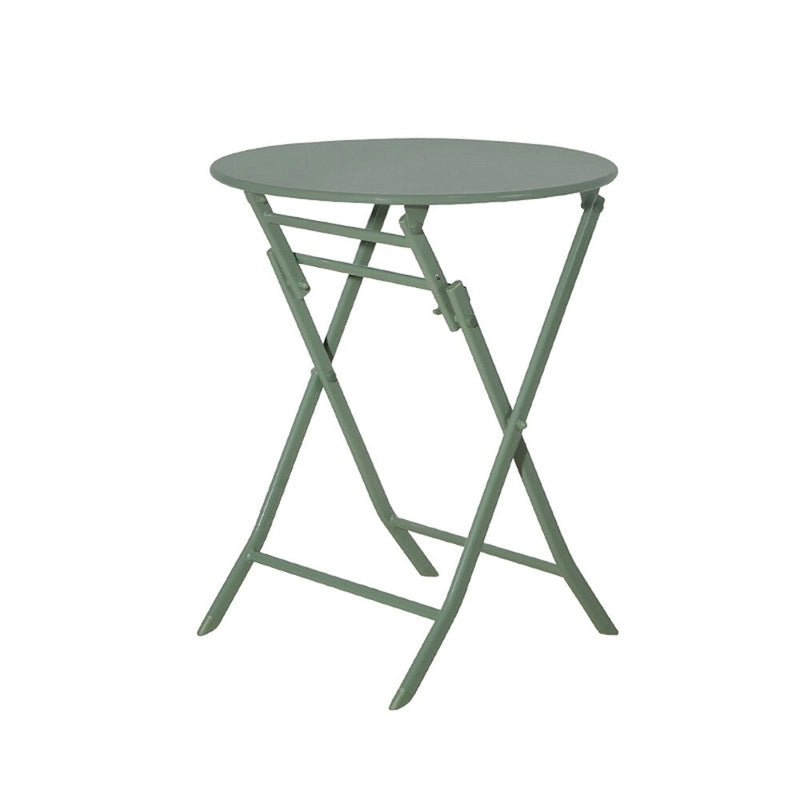 3 Piece Metal Patio Bistro Set with Foldable Round Table and Chairs - N/A