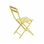 3 Piece Metal Patio Bistro Set with Foldable Round Table and Chairs - N/A
