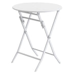 3 Piece Metal Patio Bistro Set with Foldable Round Table and Chairs - N/A