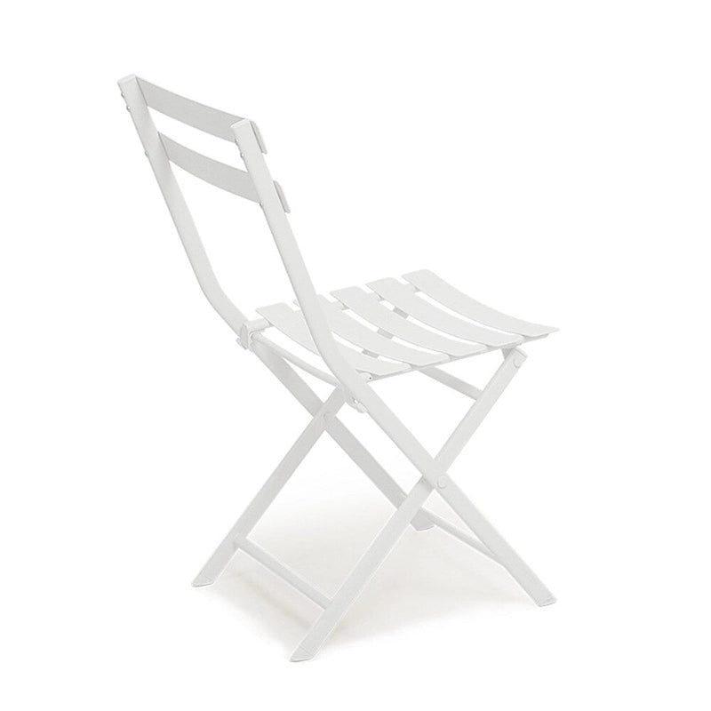 3 Piece Metal Patio Bistro Set with Foldable Round Table and Chairs - N/A