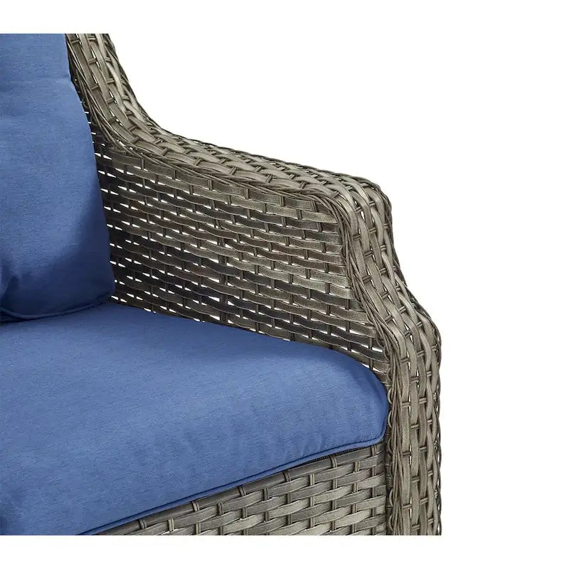 Gymojoy Patio Sofa Wicker 3-Seat Outdoor Sofa - Grey