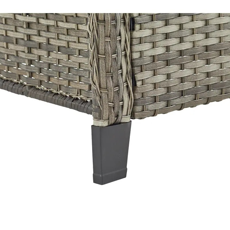 Gymojoy Patio Sofa Wicker 3-Seat Outdoor Sofa - Grey
