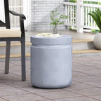Round Accent Patio Side Table Modular Design Indoor Outdoor End Table