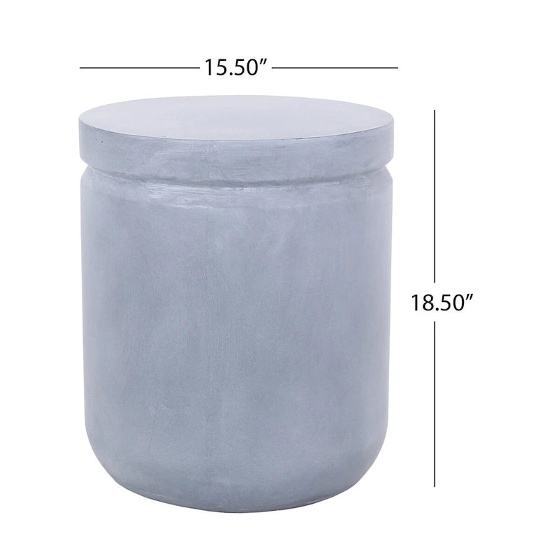 Round Accent Patio Side Table Modular Design Indoor Outdoor End Table