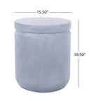 Round Accent Patio Side Table Modular Design Indoor Outdoor End Table