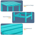 Adirondack Outdoor Side Table, Weather Resistant HDPE Plastic End Tables