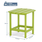 Adirondack Outdoor Side Table, Weather Resistant HDPE Plastic End Tables