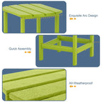 Adirondack Outdoor Side Table, Weather Resistant HDPE Plastic End Tables