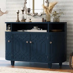 48 W Storage Cabinet with Four Doors and Adjustable Shelves - N/A