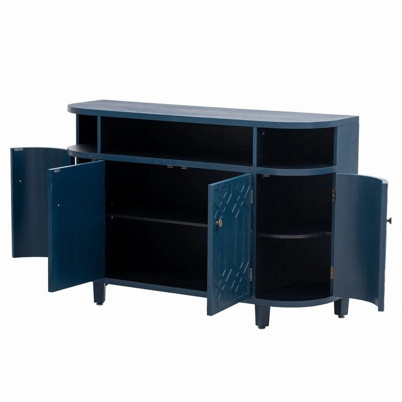 48 W Storage Cabinet with Four Doors and Adjustable Shelves - N/A