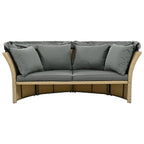 Patio Wicker Rattan Daybed Set with Retractable Canopy and Pillows