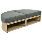 Patio Wicker Rattan Daybed Set with Retractable Canopy and Pillows