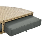 Patio Wicker Rattan Daybed Set with Retractable Canopy and Pillows