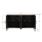 Vintage Style 4 Door Wooden Twill Sideboard