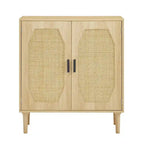 GEITIN Kitchen Sideboard Storage Cabinet with Rattan Decorative Doors