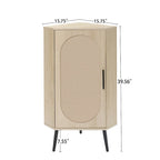 Corner cabinet ,Rattan door,Freestanding Corner Tables For Small Spaces,Corner Shelf Stand For Living Room,Kitchen,Bathroom