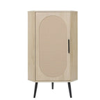 Corner cabinet ,Rattan door,Freestanding Corner Tables For Small Spaces,Corner Shelf Stand For Living Room,Kitchen,Bathroom