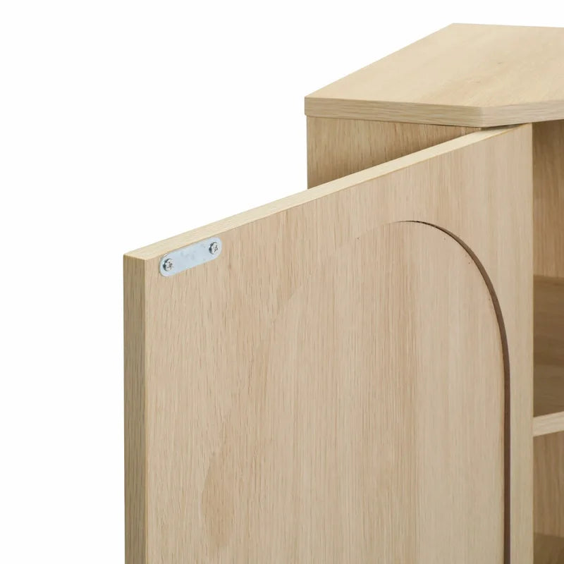 Corner cabinet ,Rattan door,Freestanding Corner Tables For Small Spaces,Corner Shelf Stand For Living Room,Kitchen,Bathroom