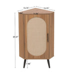 Corner cabinet ,Rattan door,Freestanding Corner Tables For Small Spaces,Corner Shelf Stand For Living Room,Kitchen,Bathroom