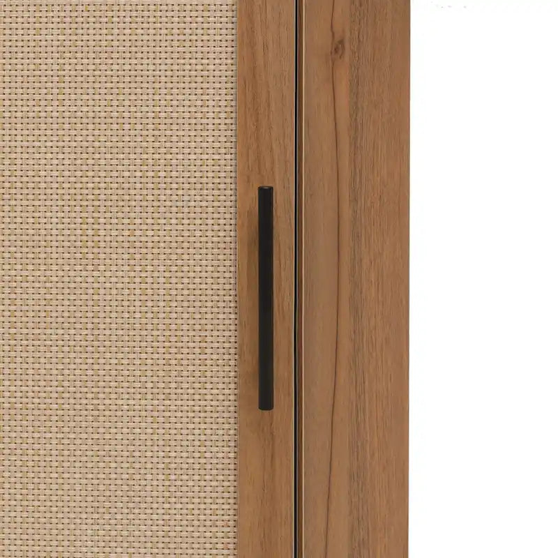 Corner cabinet ,Rattan door,Freestanding Corner Tables For Small Spaces,Corner Shelf Stand For Living Room,Kitchen,Bathroom