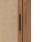 Corner cabinet ,Rattan door,Freestanding Corner Tables For Small Spaces,Corner Shelf Stand For Living Room,Kitchen,Bathroom