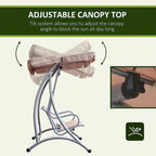 Outdoor Porch Swing Chair,Patio Swing Glider with Adjustable Canopy