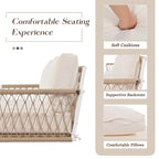 1-Piece Woven Rope Outdoor Swing Sofa