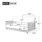 1-Piece Woven Rope Outdoor Swing Sofa