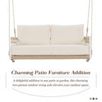 1-Piece Woven Rope Outdoor Swing Sofa