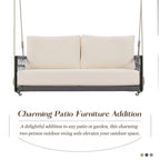 1-Piece Woven Rope Outdoor Swing Sofa