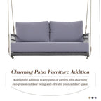 1-Piece Woven Rope Outdoor Swing Sofa