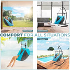Hanging Hammock Chair (Tree Pod Sensory Swing) - 15 x 6.3