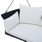 51.9  2-Person Wicker Swing Chair with cushions - N/A