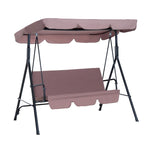 Outsunny Outdoor Swing Chair w/Removable Cushion,Steel Frame Stand