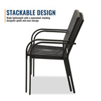 Clihome Patio Steel Mesh Dining Chair (Set of 2)