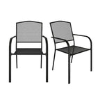 Clihome Patio Steel Mesh Dining Chair (Set of 2)