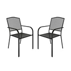 Clihome Patio Steel Mesh Dining Chair (Set of 2)