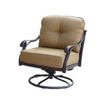 Nassau 4-Piece Patio Propane Fire Pit Sofa Set (with 2 Swivel Rocker Club Chairs) and 47  Round Fire Pit Chat Table